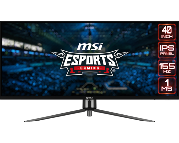 MSI MAG 401QR 40" 21:9 QWQHD(3440x1440) IPS Flat,1ms(MPRT), HDR 400, 1000:1,100M:1,400nit,178/178,2xHDMI 2.0,1xDP 1.4,USB-C,2xUSB 2.0 Type-A,USB 2.0 Type-B Tilt,VESA,155HZ,Black,1y war-ty