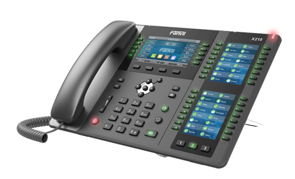 Фото Fanvil X210 Консоль мониторинга и оповещения (SIP-телефон), 106 DSS, 20 SIP-акк., 4,3" + 2 x 3,5" Цвет. Экран, POE, БП в комп., 2x1 Gbps