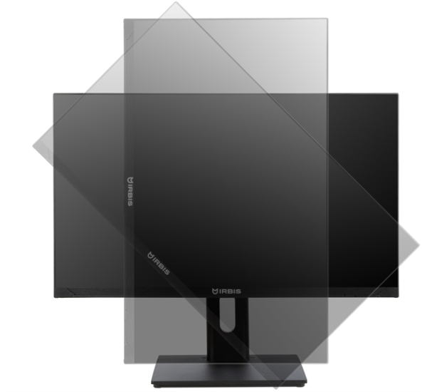 Фото 23.8'' IRBIS SMARTVIEW 24 LED Monitor 1920x1080, 16:9, IPS, 300 cd/m2, 1300:1, 3ms, 178°/178°, USB-C3.1 (65W),HDMI, DP, USB 2.0x2,Audio out, Speak,100Hz, Tilt,Height,Swivel,Pivot,внеш.бп, Black 3y (Ch