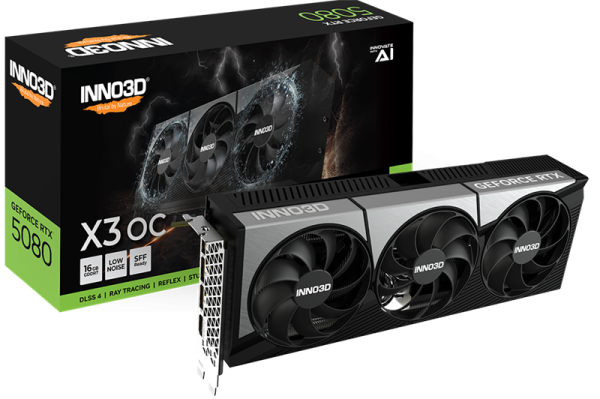 INNO3D RTX 5080 X3 OC//RTX5080, HDMI, DP*3, 16G,D7