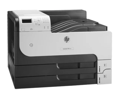 Фото HP LaserJet Enterprise 700 M712dn (A3, 1200dpi, 40ppm, 512Mb, 3trays 250+250+100, USB2.0/extUSBx2/GigEth/HIP/ePrint, repl. Q7543A, Q7545A)