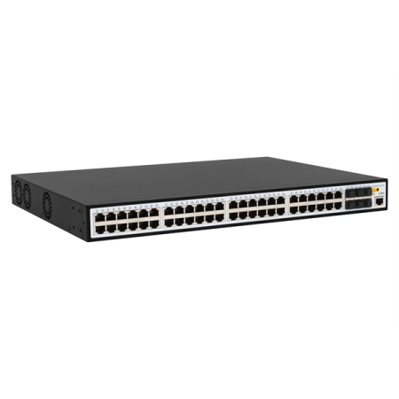 Фото SNR Управляемый PoE коммутатор уровня 2+, 48 портов 10/100/1000Base-T, 6 портов 1/10G SFP+, PoE 450Вт