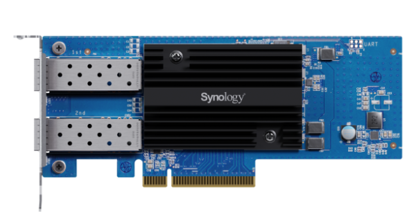 Synology 10\25 Gigabit Dual port SFP+ PCIe 3.0 x8 adapter (incl LP and FH bracket)