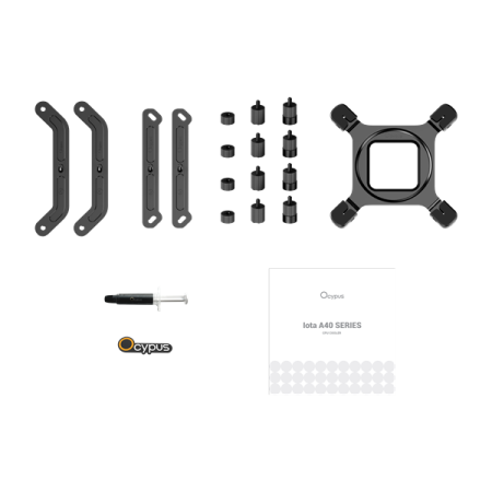 Фото Ocypus Iota A40 BK, 120mm FAN, Display Panel, 4 HEAT PIPES, 4-PIN PWM, 500-2000 RPM, 29DBA, FDB, LGA115X/1200/1700/18XX, AM4/AM5