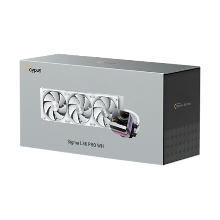 Фото Ocypus Sigma L36 PRO WH, 360mm, LCD Pump, 3x120mm FDB fans, LGA115X/1200/1700/18XX, AM4/AM5