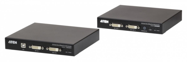 ATEN HDBaset2.0 USB 2.0 Dual DVI KVM EXTENDER W/EU ADP.