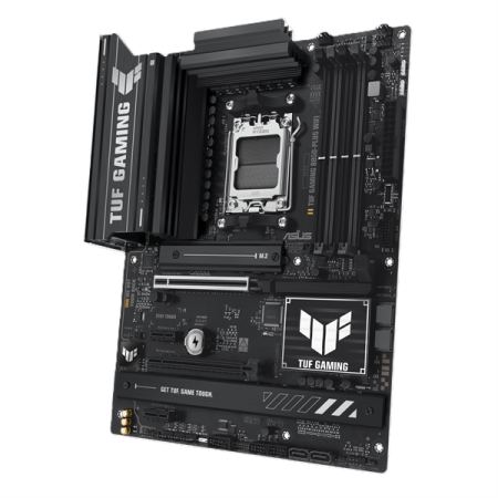 Фото ASUS TUF GAMING B850-PLUS WIFI, AM5, B850, 4*DDR5, 4*SATA, 3*M.2, 7*USB 3.2, 2*USB 2.0, Type-C, 3*PCIx16, 2*PCIx1, DP+HDMI, ATX; 90MB1J30-M0EAY0