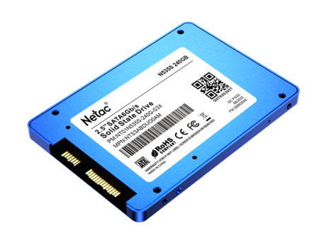 Фото Netac SSD N535S 240GB 2.5 SATAIII 3D NAND, 7mm, R/W up to 540/490MB/s, TBW 140TB, 5y wty