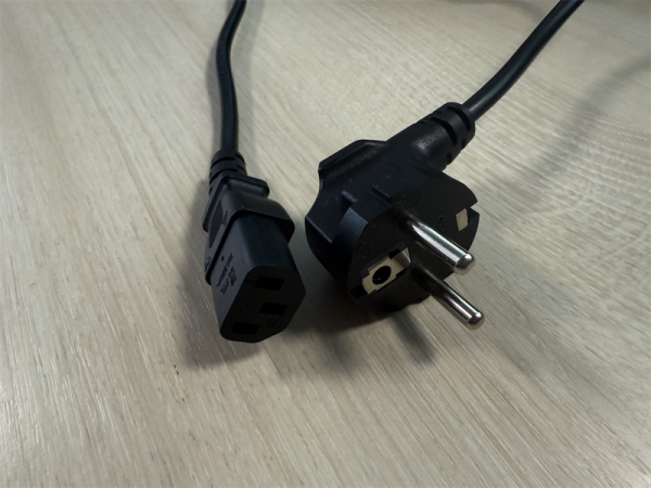 Фото Кабель питания Schuko-C13, 3x0.5мм2, 6A, с заземлением, 1.8м (аналог PC-186)