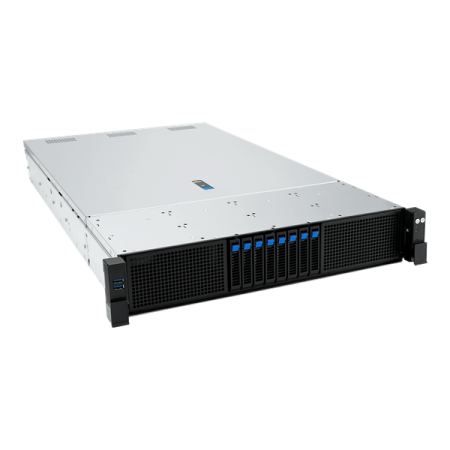 Фото ASUS RS720A-E13-RS8G: 2U, 2x AMD EPYC 9005/9004 SP5, 24x DDR5 RDIMM, 8x NVMe/SATA/SAS, 8x PCIe 5.0, up to 3x dual-slot GPU, 2x OCP 3.0, 2x 3200W PSU