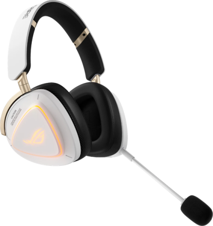 Фото ASUS ROG DELTA II-KJP/WHT, 2.4GHz, Bluetooth, 3.5mm, 315g, 20Hz~20kHz, RGB Lighting, White