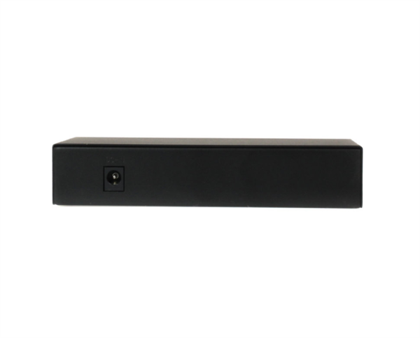 Фото OSNOVO SW-8050/D PoE Коммутатор/удлинитель Gigabit Ethernet на 5 портов c питанием по PoE. Расстояние передачи данных + PoE - 100м. Порты: 4 х GE (10/100/1000 Base-T) с поддержкой PoE, GE (10/100/1000