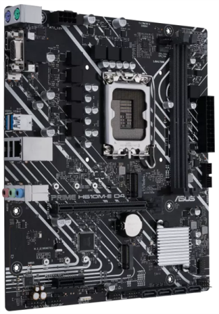 Фото ASUS PRIME H610M-E D4-CSM, LGA1700, H610, 2*DDR4, 4*SATA, 2*M.2, 2*USB 3.2, 2*USB 2.0, 1*PCIx16, 1*PCIx1, HDMI+DP+D-Sub, mATX; 90MB19N0-M1EAYC