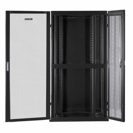 Фото SMARTWATT Серверный шкаф Rack S-Series 42U 800x1070мм, двери с перфорацией, боковые панели 4шт и ролики в комплекте, черный (4512020620017)