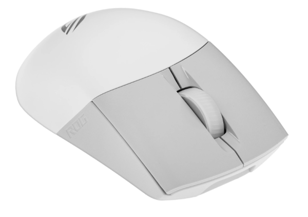 Фото ASUS ROG KERIS WIRELESS AIMPOINT, 75g, 2.4GHz RF, Bluetooth 5.1, 36K DPI sensor, 5 Programmable Button, White