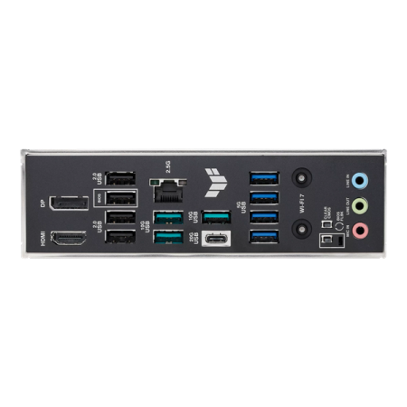Фото ASUS TUF GAMING B850M-PLUS WIFI7 WI, AM5, B850, 4*DDR5, 4*SATA, 3*M.2, 7*USB 3.2, 4*USB 2.0, Type-C, 1*PCIx16, 1*PCIx1, DP+HDMI, mATX; 90MB1MU0-M0EAY0