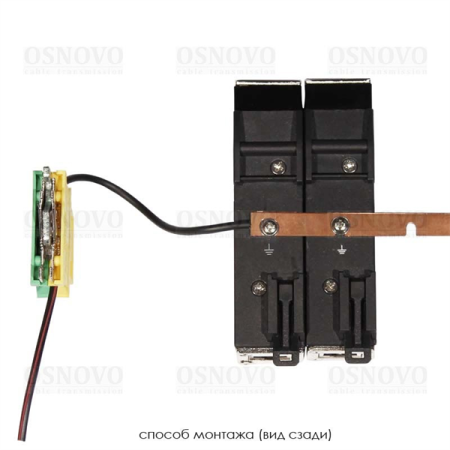 Фото OSNOVO SP-IP/1000PD Устройство грозозащиты для локальной вычислительной сети (скорость до 1000 Мбит/с) с защитой линий PoE (af/at, методы A + B, контакты 1/2, 3/6, 4/5, 7/8). Двухступенчатая защита. М
