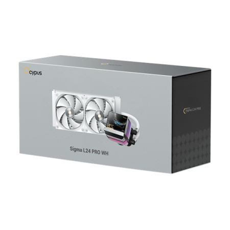 Фото Ocypus Sigma L24 PRO WH, 240mm, LCD Pump, 2x120mm FDB fans, LGA115X/1200/1700/18XX, AM4/AM5