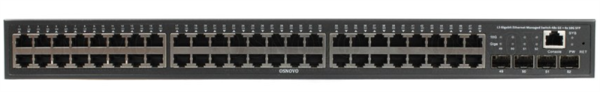 OSNOVO SW-48G4X-1L Управляемый L3 коммутатор Gigabit Ethernet на 48xRJ45 + 4x10G SFP+ Uplink. Порты: 48 x GE (10/100/1000Base-T) + 4 x 1G/10G SFP+ Uplink, Консольный порт, Уровень управления L3 (Full