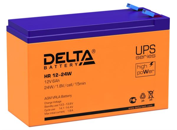Delta Аккумуляторная батарея для ИБПHR 12-24 W (12V / 6Ah) (4614010630003)