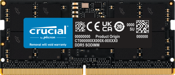 Crucial by Micron 16GB DDR5-5600 SODIMM (CT16G56C46S5) CL46 1.1V, 1 Year Warrаnty OEM