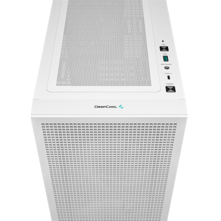 Фото Deepcool CH360 WH без БП, боковое окно (закаленное стекло), 2x140мм ARGB LED вентилятор спереди и 1x120мм ARGB LED вентилятор сзади, белый, mATX (R-CH360-WHAPE3-G-1)