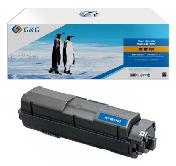 Тонер-картридж G&G GG-TK1160 черный (7200стр.) для Kyocera Ecosys P2040