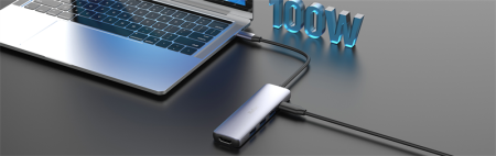 Фото Netac Hub WF13, Type-C to USB3.0+USB2.0*2+100W PD+HDMI (repl. NT08WF13-30GR)