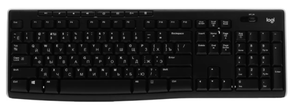 Logitech Wireless Keyboard K270, Black, CN, Rus/Eng [920-003757]