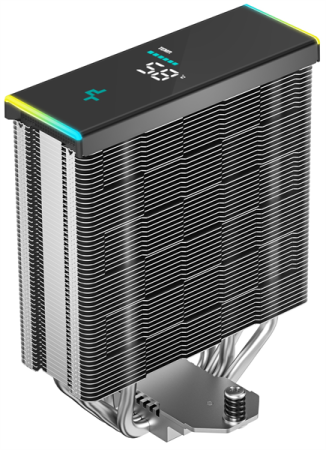 Фото DEEPCOOL AK400 DIGITAL SE LGA1700/1200/115X/AM5/AM4 (18шт/кор, TDP 220W, PWM, Fan 120mm, 4 тепл. трубки, ARGB, черный) RET (R-AK400-BKADMN-GJD)