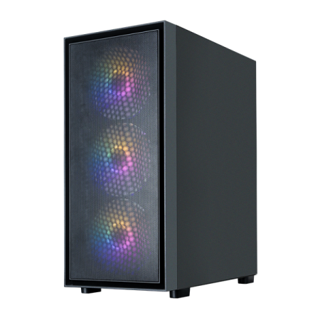 Фото ZALMAN S6, ATX, BLACK, WINDOW, 1xCombo (2.5'' or 3.5''), 3x2.5'', 1x3.5'', 1xUSB Type C, 1xUSB3.0, 2xUSB2.0, FRONT 3x140mm FRGB, REAR 1x120mm FRGB
