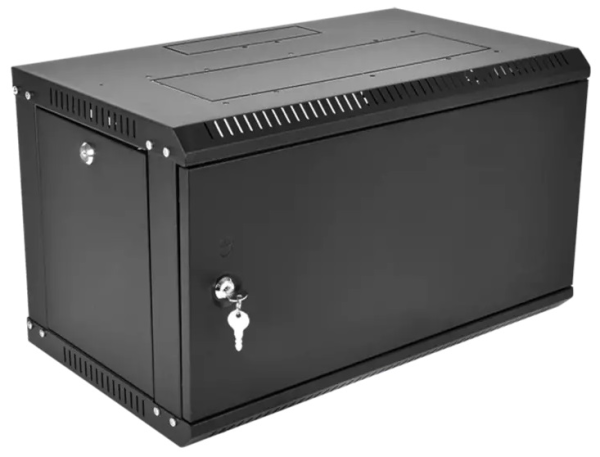 ЦМО Шкаф телекоммуникационный настенный разборный ЭКОНОМ 6U (600 520) дверь металл, цвет черный