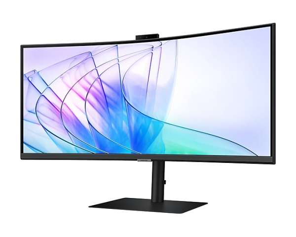 Фото Samsung 34" ViewFinity S6 S34C650VAI Curved (VA 21:9 3440x1440x100Hz 5ms 350cd 3000:1 178/178 1,07 млрд DP; HDMI; USB-C (90 Вт) USB3.0x2 WebC 5Mp Spk 2x5W HAS Tilt Swiv VESA Black