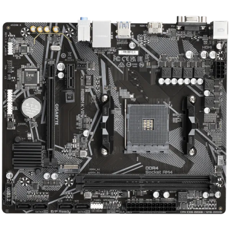 Фото GIGABYTE A520M DS3H V2, AM4, A520, 4*DDR4, 4*SATA, 1*M.2, 4*USB 3.2, 2*USB 2.0, 1*PCIx16, 1*PCIx1, DP+HDMI, mATX