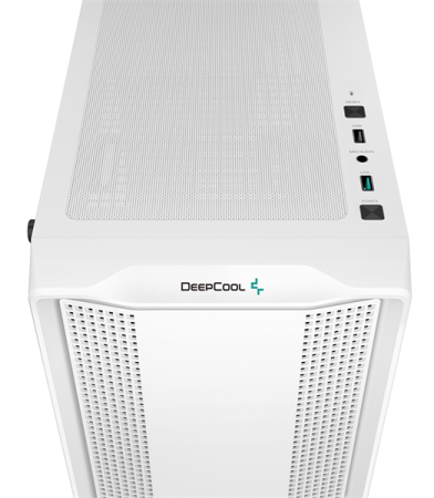 Фото Deepcool CC560 WH V2 без БП, боковое окно (закаленное стекло), 3x120мм LED вентилятор спереди и 1x120мм LED вентилятор сзади, белый, ATX (R-CC560-WHGAA4-G-2)