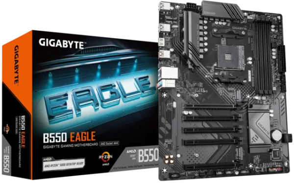 GIGABYTE B550 EAGLE, AM4, B550, 4*DDR4, 4*SATA, 2*M.2, 1*USB 3.2, 4*USB 2.0, Type-C, 1*PCIx16, 4*PCIx1, HDMI, mATX