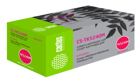 Фото Cactus CS-TK5240M TK-5240M пурпурный (3000стр.) для Kyocera Ecosys M5526cdn/M5526cdw/P5026cdn/P5026cdw