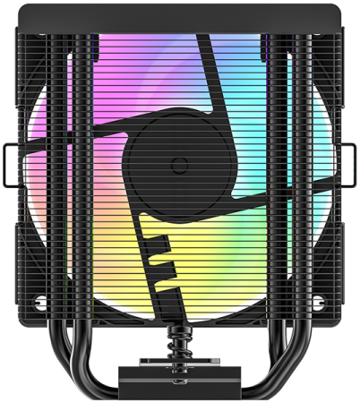 Фото ID-COOLING SE-904-XT ARGB BLACK LGA1851/1700/1200/115X/AM5/AM4 (16шт/кор, TDP 180W, PWM, 4 тепл.трубки прямого контакта, FAN 100mm, Addressable RGB LED) RET