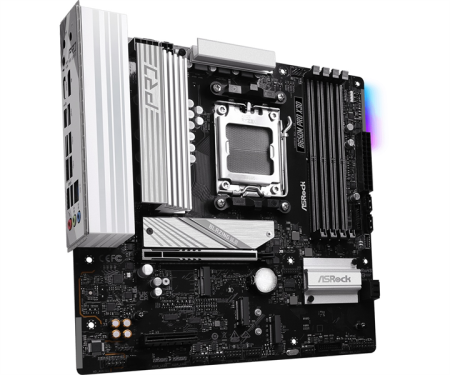 Фото ASROCK B650M X3D, AM5, B650, 4*DDR5, 4*SATA, 3*M.2, 3*USB 3.2, 4*USB 2.0, Type-C, 2*PCIx16, 1*M.2 (Key E), HDMI+DP, mATX