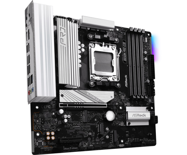 Фото ASROCK B650M X3D, AM5, B650, 4*DDR5, 4*SATA, 3*M.2, 3*USB 3.2, 4*USB 2.0, Type-C, 2*PCIx16, 1*M.2 (Key E), HDMI+DP, mATX