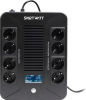 Фото SMARTWATT ИБП линейно-интерактивный, мощность 600/360 ВА/Вт, напольный/настенный, LCD дисплей, Shuko CEE7/4 - 8 шт. (4 шт. с резервным питанием, 4 шт. - сетевой фильтр), встроенные АКБ (3703020280001)