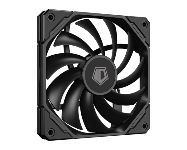 ID-COOLING TF-12015-K 120x120x15мм (40шт./кор, PWM, Low Noise, супер-тонкий, резиновые углы, черный, 500-2200об/мин) BOX