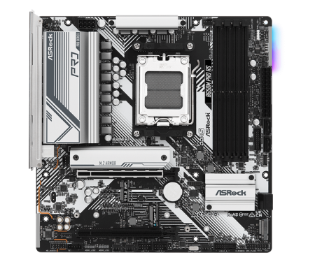 Фото ASROCK B650M PRO RS, AM5, B650, 4*DDR5, 4*SATA, 3*M.2, 3*USB 3.2, 4*USB 2.0, Type-C, 2*PCIx16, 1*M.2 (Key E), HDMI+DP, mATX