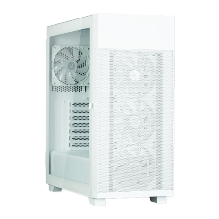 Фото ZALMAN S5 NEO, ATX, WHITE, WINDOW, 2xCOMBO (3.5" or 2.5"), 4x2.5", 1xUSB2.0, 1xUSB3.1, FRONT 3x120mm FRGB, REAR 1x120mm FRGB