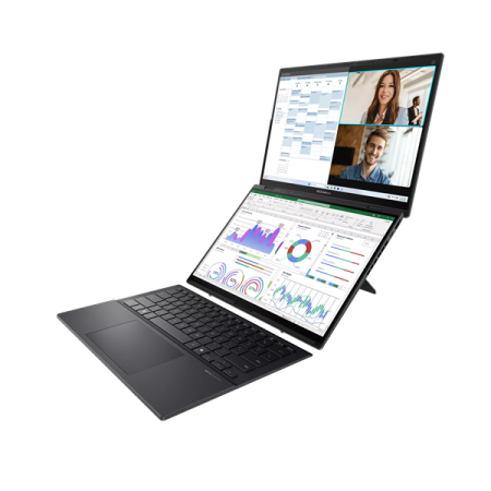Фото ASUS Zenbook Duo UX8406CA-QL345X Intel Core Ultra 7 255H/32GB 1TB/Intel Arc Graphics/14"FHD(1920 x 1200)OLED 16:10/WiFi 7+BT 5.4/WIN11 PRO/1.65 kg/Inkwell Gray/Stylus+Sleeve