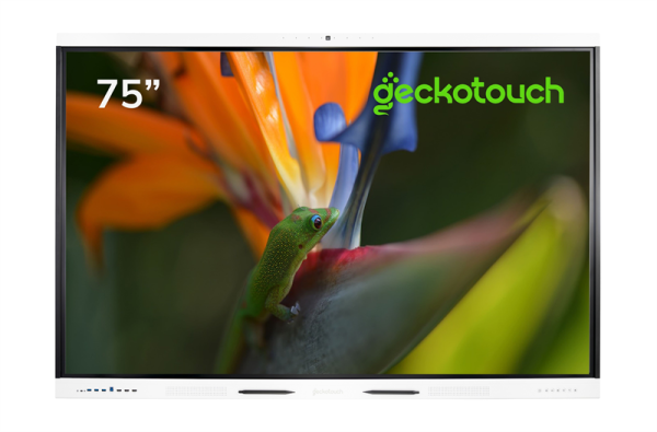 Интерактивный программно-аппаратный комплекс Geckotouch Interactive 75SL (4к, Android 14.0, IR, Cam, LAN, Wi-Fi, BT, USB Type A/B/C, HDMI(3), DP, VGA, RS232) в комплекте с настенным креплением