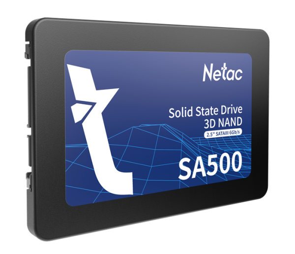 Фото Netac SSD SA500 1TB 2.5 SATAIII 3D NAND, R/W up to 530/475MB/s, TBW 480TB, 3y wty