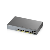 Фото Smart L2 PoE+ для IP-видеокамер Zyxel NebulaFlex Pro GS1350-12HP, rack 19", 10xGE (8xPoE+), 2xSFP, бюджет PoE 130 Вт, питание до 250м, автоперезагрузка PoE-портов