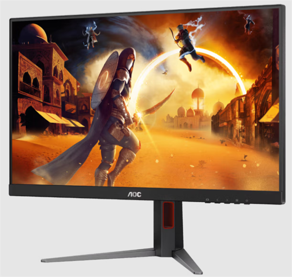 Фото 27" AOC Gaming 2560x1440 WLED 16:9 IPS 450cd, 1000:1, 80M:1, 1ms, 178°/178°, HDMI, DP, 200Hz, Tilt, Height, Swivel, Pivot, VESA, Internal, Black/Red, 3y
