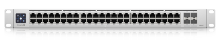 Фото Ubiquiti Switch Enterprise 48 PoE Layer 3, PoE switch with (48) 2.5GbE, 802.3at PoE+ RJ45 ports and (4) 10G SFP+ ports.
